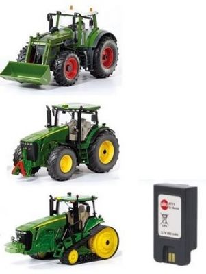 Rappel produit SIKU Batterie / Fendt avec Chargeur Frontal / John Deere 8345R / John Deere sur Chenilles 8430T *Batterie: rf 6711*Fendt avec chargeur frontal: rf 6769*John Deere 8345R: rf 6771, 6772 ou 6773*John Deere sur chenilles 8430T: rf 6761, 6762 ou 6763