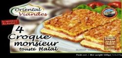 Rappel produit ORIENTAL VIANDES 4 Croque Monsieur Toast Halal 4 x 125 g Code  barre: 3.436.590.120.014