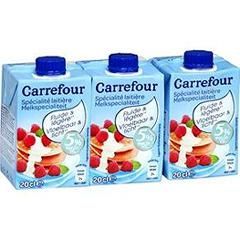 Rappel produit CARREFOUR Spcialit Laitire 5% Mat.Gr 3x20cl EAN: 3x20cl: 3560070166541EAN : 1X20cl : 3560070564606Code emballeur: FR 50.139.001 CE
