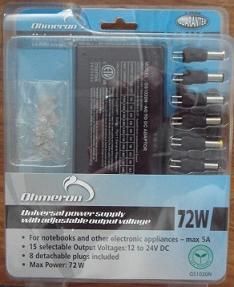 Rappel produit OHMERON Alimentation Multi-Tensions  Dcoupage Pour ordinateurs portables et autres appareils lectriques72W8 fiches DC dtachables