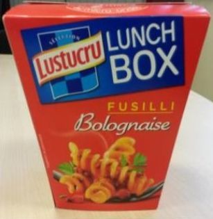 Rappel produit LUSTUCRU chez AUCHAN Lunch Box Fusilli Bolognaise Code article: G04DCode barre: 3 240931 534619