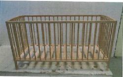 Rappel produit ATELIERS T4  Lit Bb en Bois LUCIA, 60 x 120 .  13 01 6410 - 13 01 8410