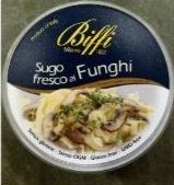 Rappel produit BIFFI chez AUCHAN Sauce aux Champignons / Sugo Fresco ai Funghi Pot plastique EAN: 8 009 320 025 856D.L.C:07/05/201509/05/201522/05/201528/06/201530/06/2015