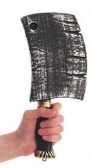 Rappel produit PARTY PRO Hache Mdivale 32 cm, achete entre le 8 octobre 2014 et le 10 juillet 2015  dans les dpartements de vente 03 ;06 ;16 ;13 ;25 ;31 ;37 ;38 ;59 ;72 ;78 ;95 882059