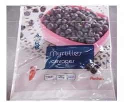 Rappel produit AUCHAN Myrtilles Sauvages EAN: 3596710276110DLUO correspondantes: 11/2016 - 12/2016