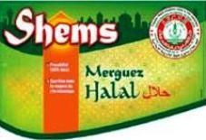 Rappel produit SHEMS  Merguez Halal Par paquet de 18 (1 kg) Code-barres/EAN: 3 265 980 161 821Estampille sanitaire: FR 51.649. 002